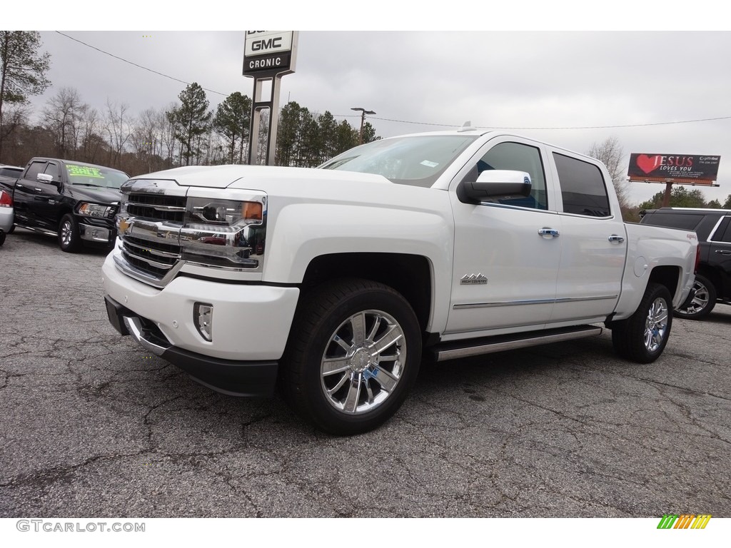 2017 Silverado 1500 High Country Crew Cab 4x4 - Iridescent Pearl Tricoat / High Country Saddle photo #3