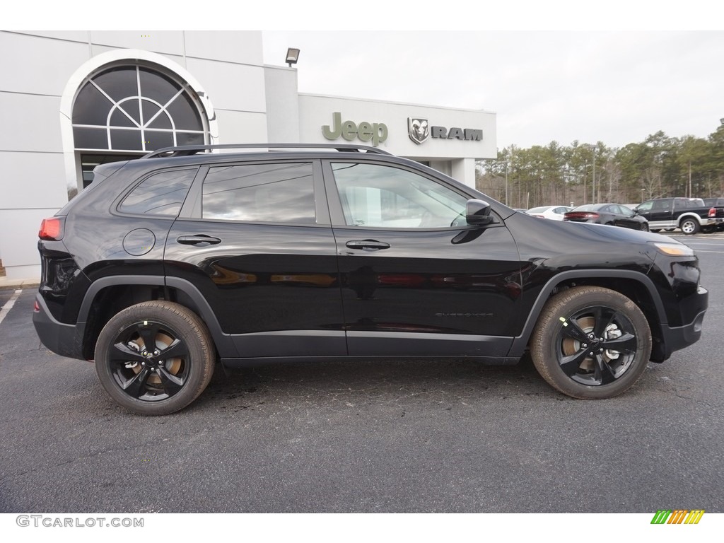 Diamond Black Crystal Pearl 2017 Jeep Cherokee Limited Exterior Photo #118538621