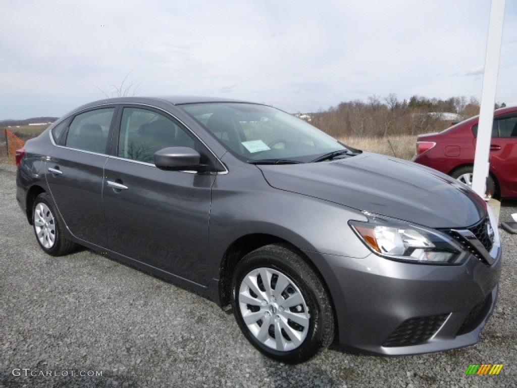 2017 Sentra S - Gun Metallic / Charcoal photo #1