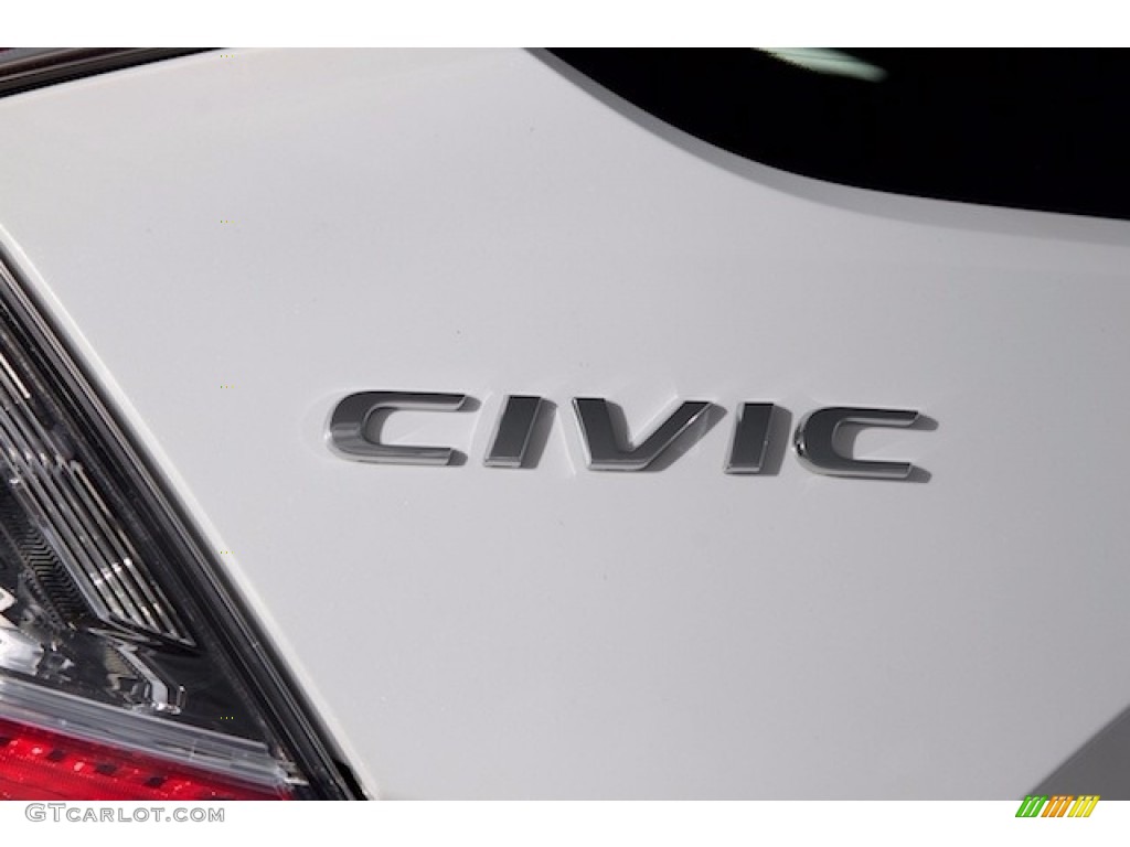 2017 Civic LX Hatchback - White Orchid Pearl / Black photo #3
