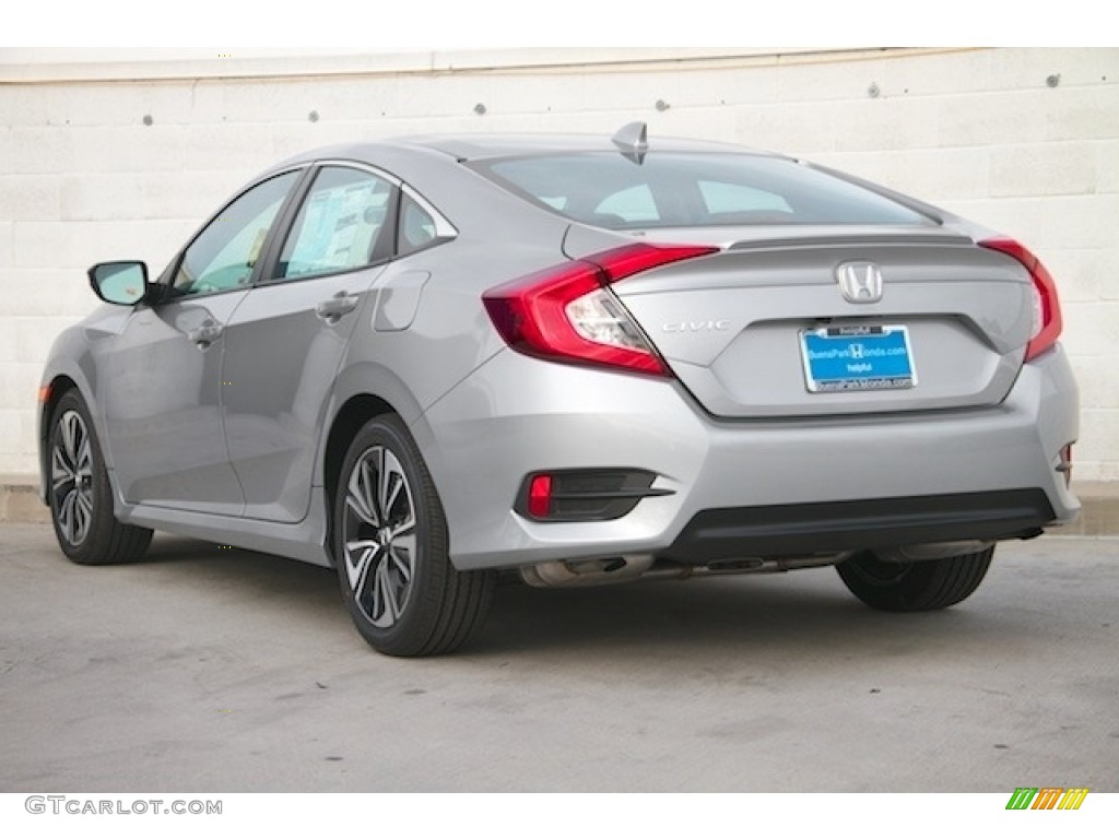 2017 Civic EX-T Sedan - Lunar Silver Metallic / Black photo #2