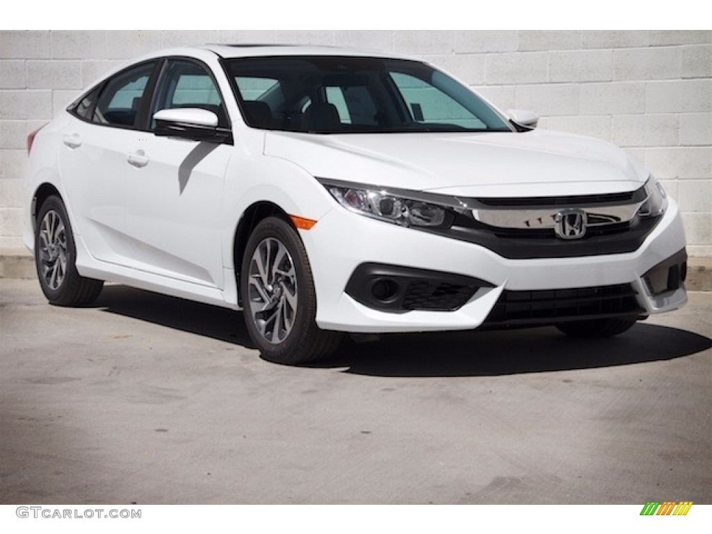 White Orchid Pearl 2017 Honda Civic EX Sedan Exterior Photo #118548516