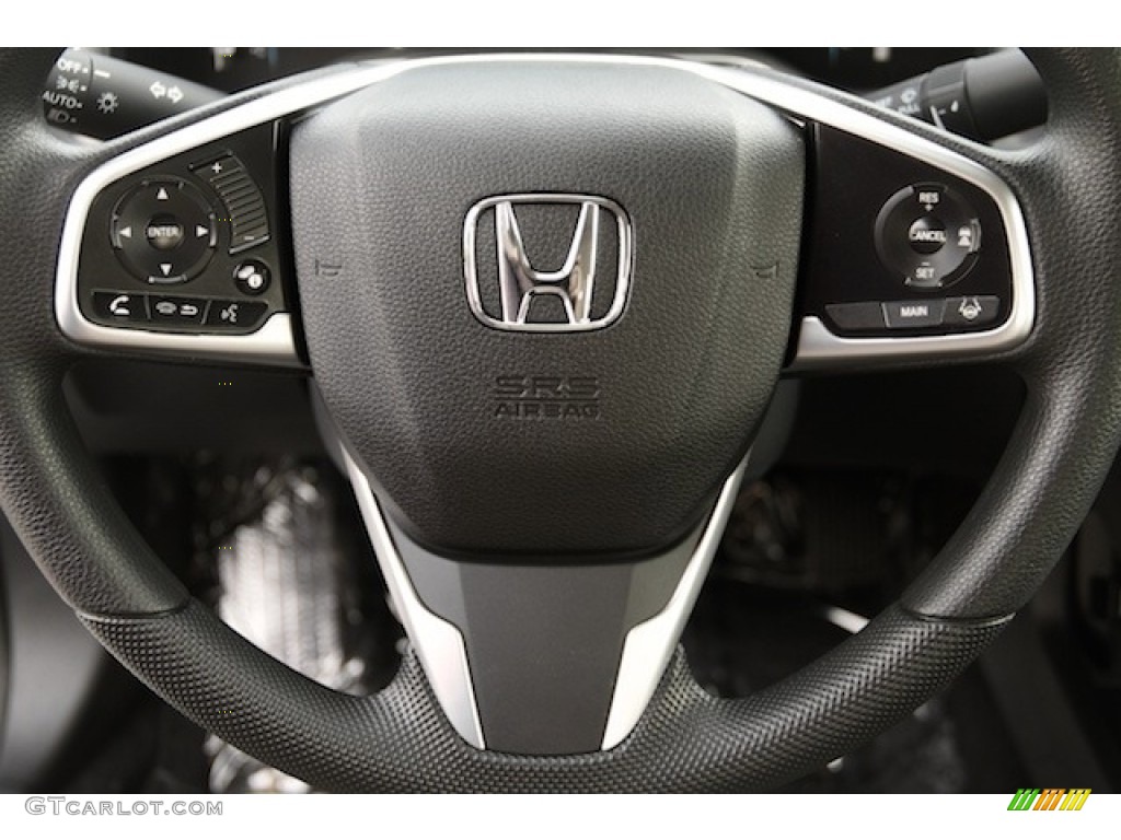 2017 Honda Civic EX Sedan Ivory Steering Wheel Photo #118548702