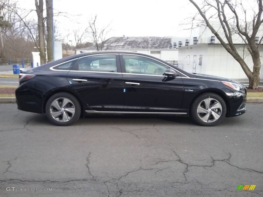 Eclipse Black 2017 Hyundai Sonata Limited Hybrid Exterior Photo #118548960