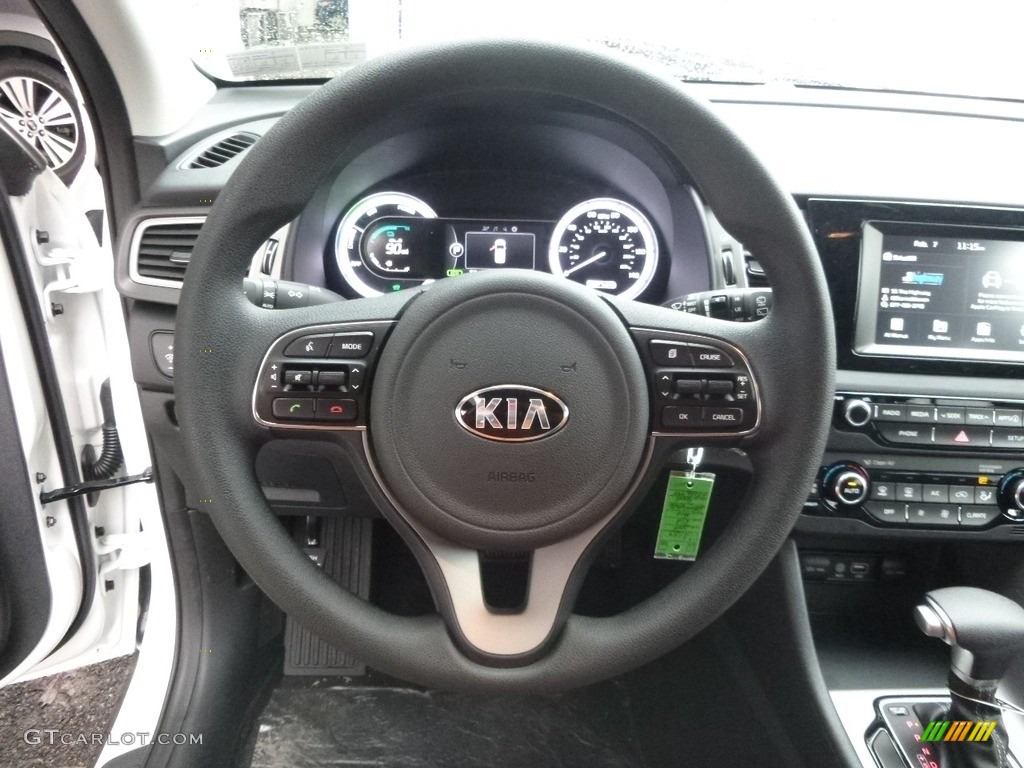 2017 Kia Niro FE Hybrid Charcoal Steering Wheel Photo #118554225