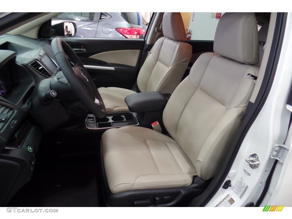 2016 CR-V Touring AWD - White Diamond Pearl / Beige photo #8
