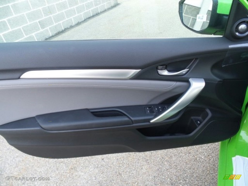 2017 Honda Civic EX-L Coupe Black/Gray Door Panel Photo #118558782