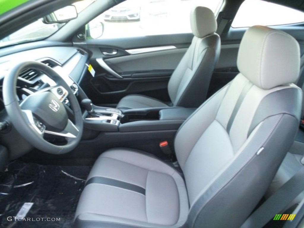 Black/Gray Interior 2017 Honda Civic EX-L Coupe Photo #118558797