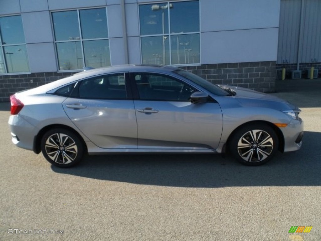 2017 Civic EX-L Sedan - Lunar Silver Metallic / Black photo #2
