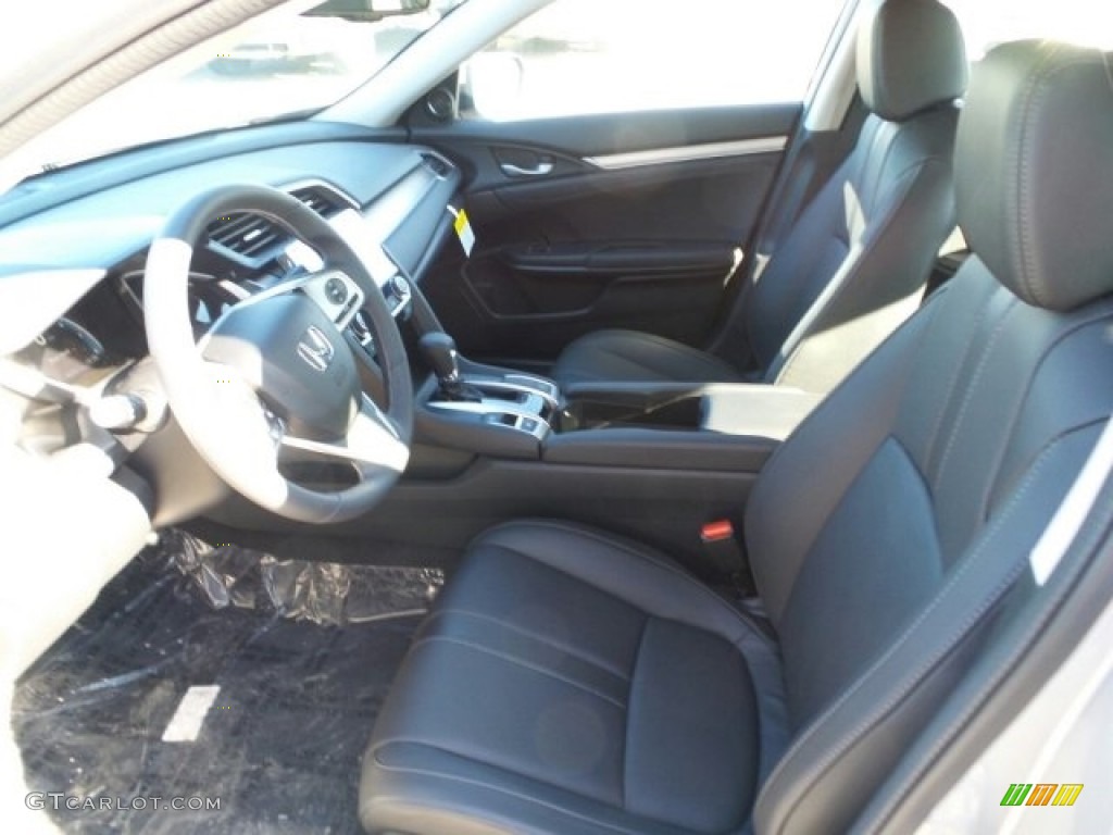 2017 Civic EX-L Sedan - Lunar Silver Metallic / Black photo #9