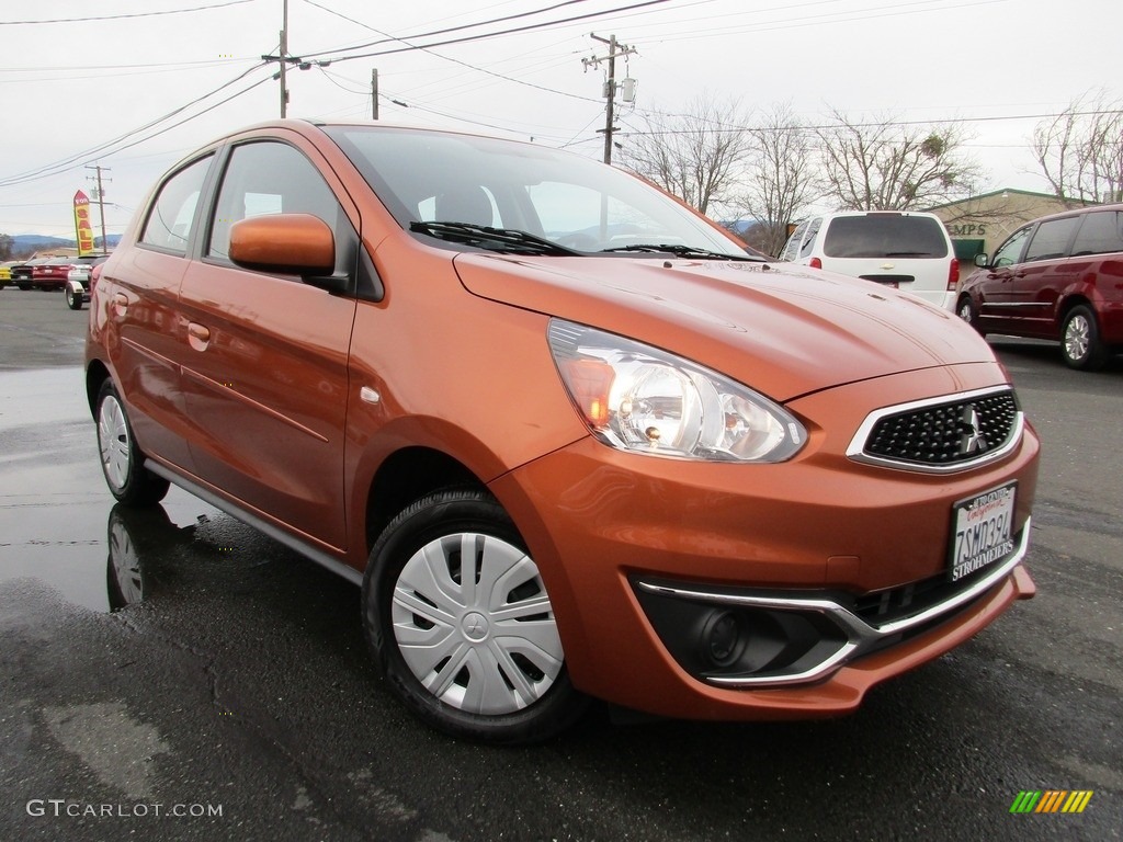 Sunrise Orange 2017 Mitsubishi Mirage ES Exterior Photo #118560846