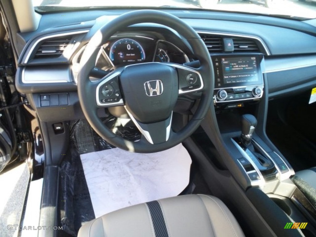 2017 Honda Civic EX Sedan Ivory Dashboard Photo #118561143