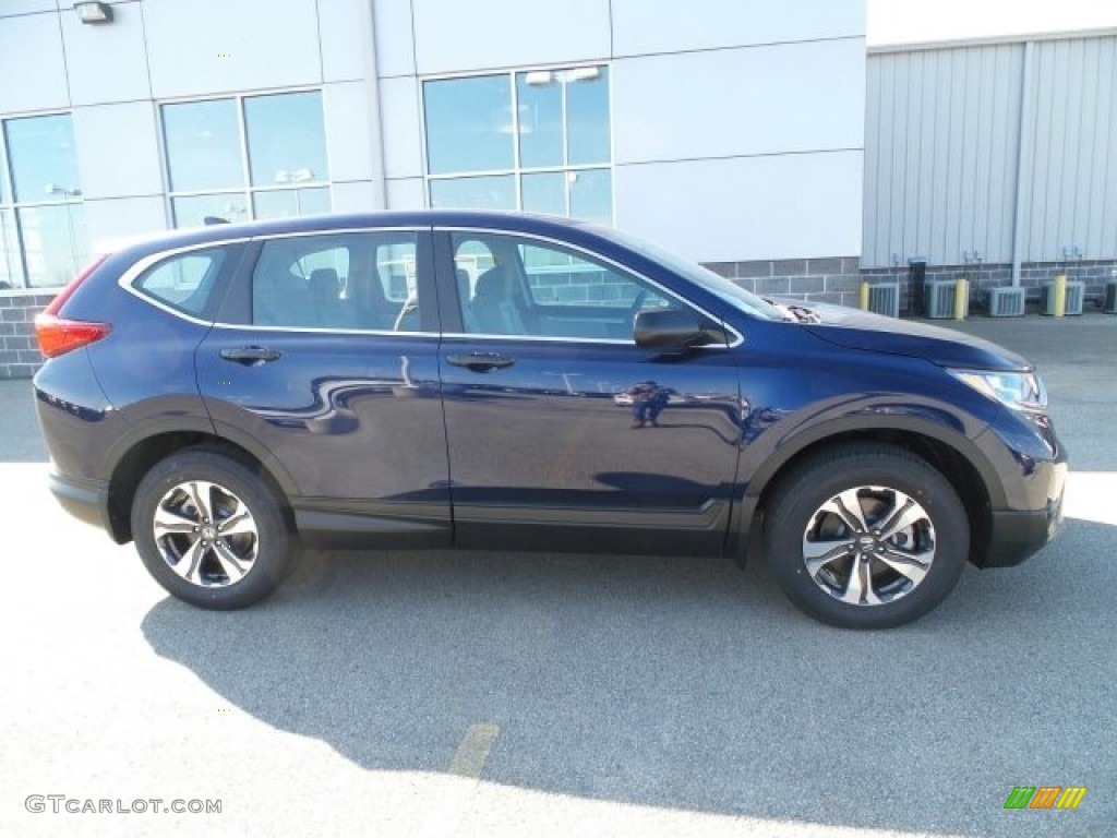 2017 CR-V LX AWD - Obsidian Blue Pearl / Gray photo #2
