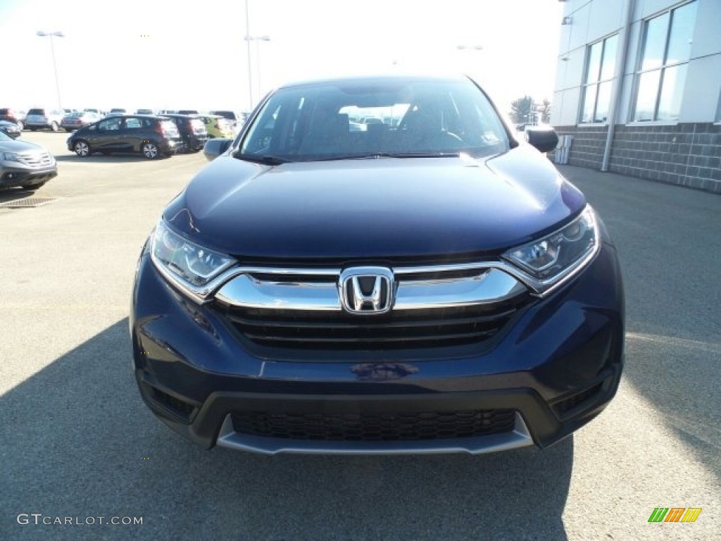 2017 CR-V LX AWD - Obsidian Blue Pearl / Gray photo #4