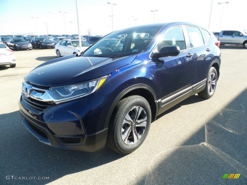 2017 CR-V LX AWD - Obsidian Blue Pearl / Gray photo #5