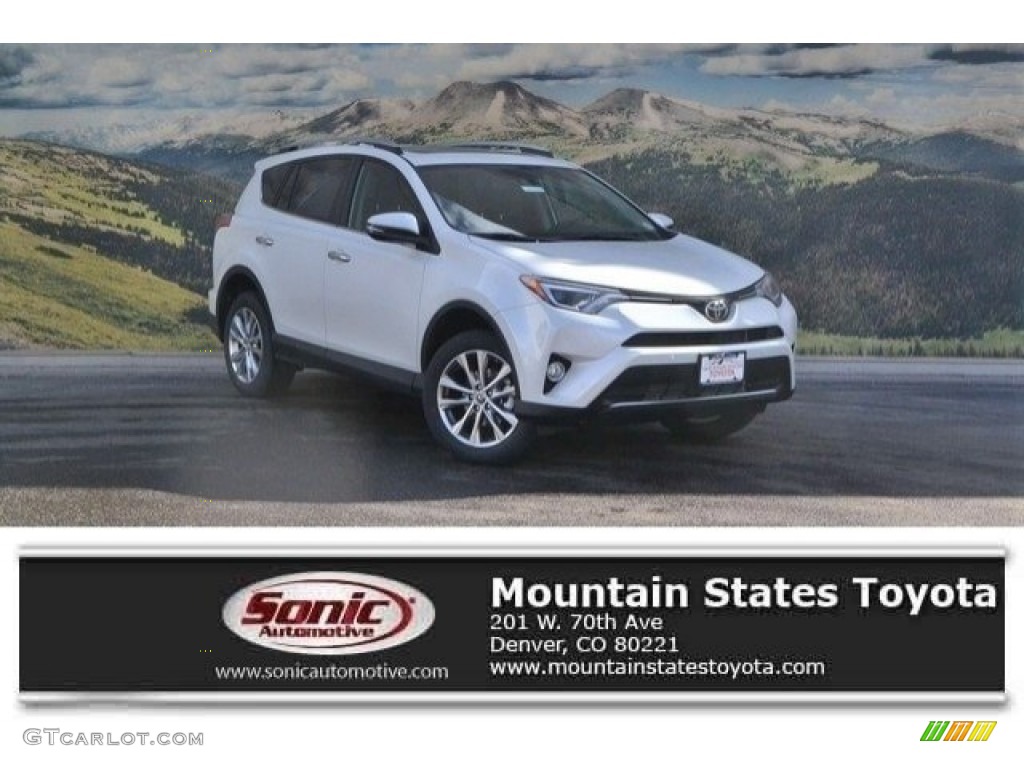 2017 RAV4 Limited AWD - Blizzard Pearl White / Black photo #1