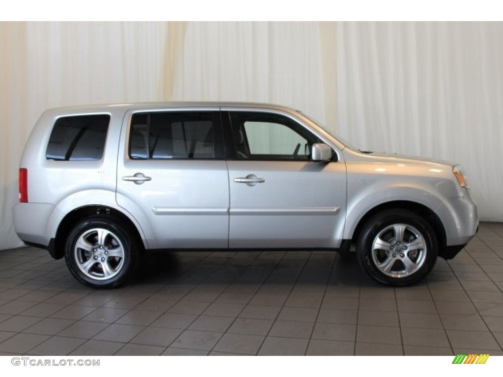 2014 Pilot EX-L - Alabaster Silver Metallic / Gray photo #3
