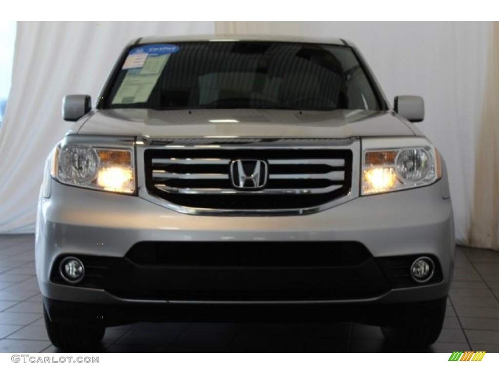 2014 Pilot EX-L - Alabaster Silver Metallic / Gray photo #4