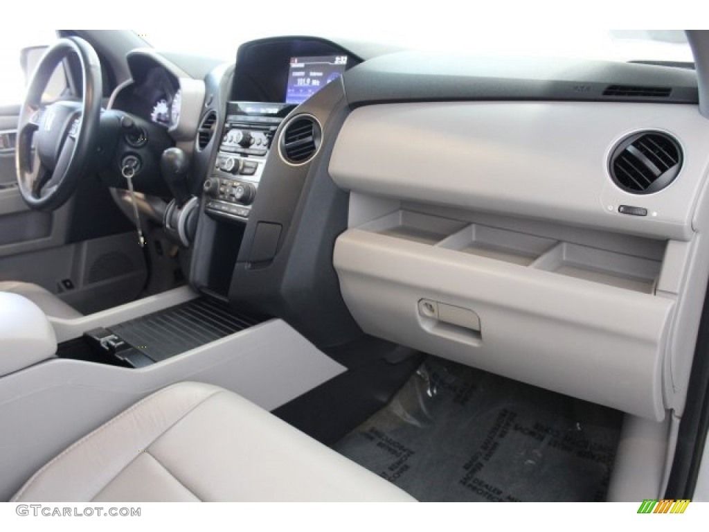 2014 Pilot EX-L - Alabaster Silver Metallic / Gray photo #34