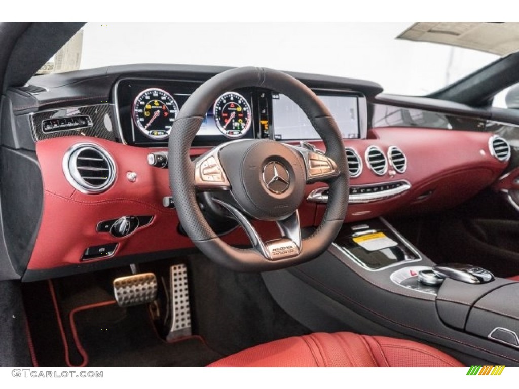 2017 Mercedes-Benz S 63 AMG 4Matic Cabriolet designo Bengal Red/Black Dashboard Photo #118570200