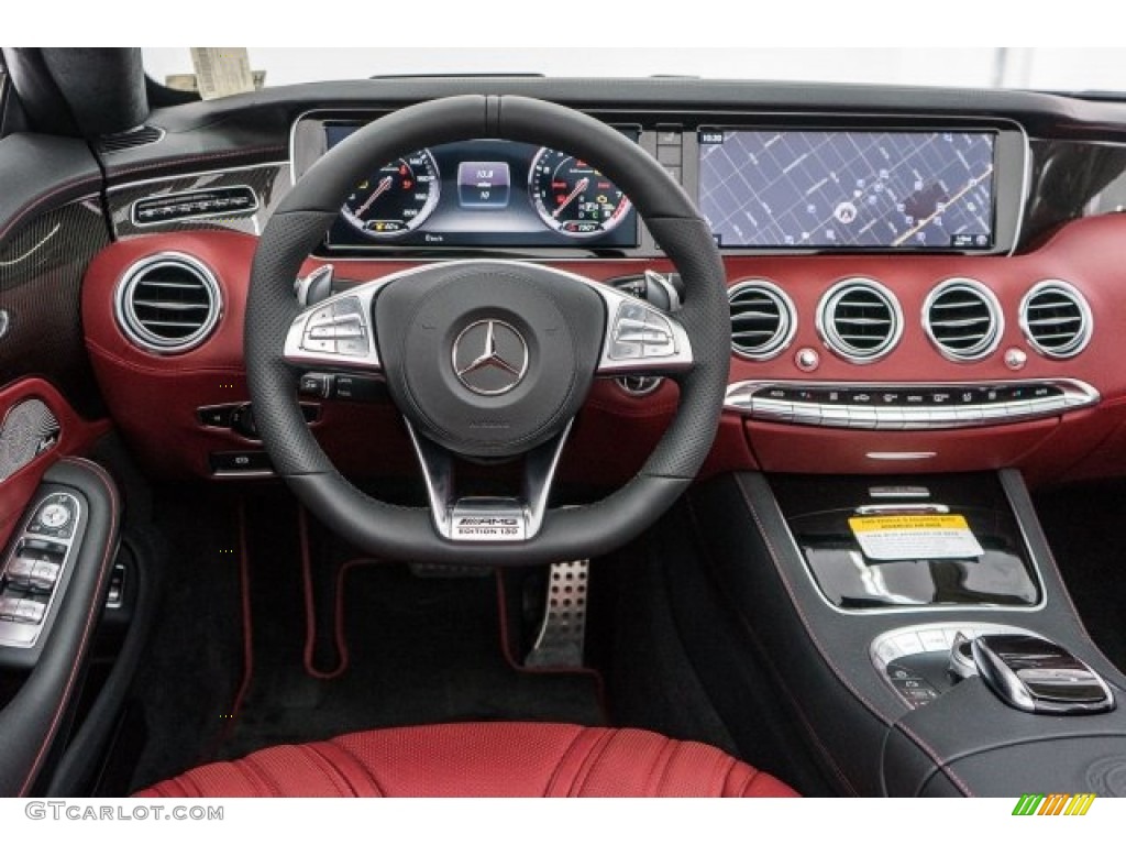 2017 Mercedes-Benz S 63 AMG 4Matic Cabriolet designo Bengal Red/Black Dashboard Photo #118570350