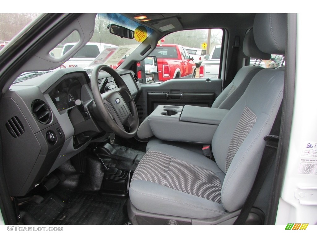 Steel Interior 2012 Ford F350 Super Duty XL Crew Cab 4x4 Photo #118570758