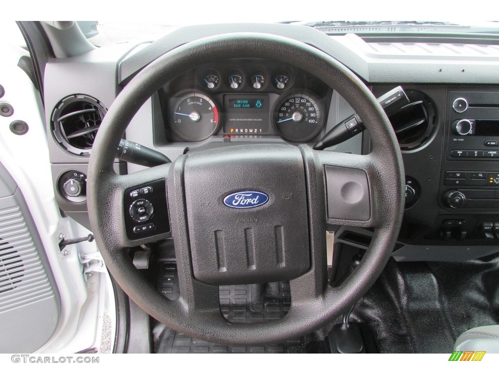 2012 Ford F350 Super Duty XL Crew Cab 4x4 Steel Steering Wheel Photo #118570779