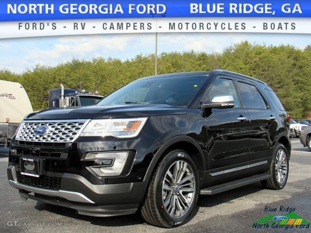 2017 Explorer Platinum 4WD - Shadow Black / Ebony Black photo #1