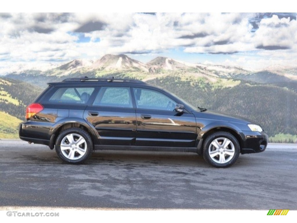 2005 Outback 2.5XT Limited Wagon - Obsidian Black Pearl / Off Black photo #2