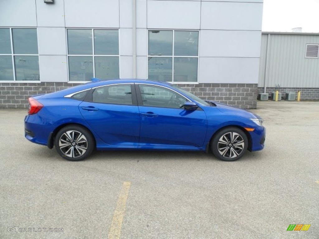 Aegean Blue Metallic 2017 Honda Civic EX-L Sedan Exterior Photo #118573503