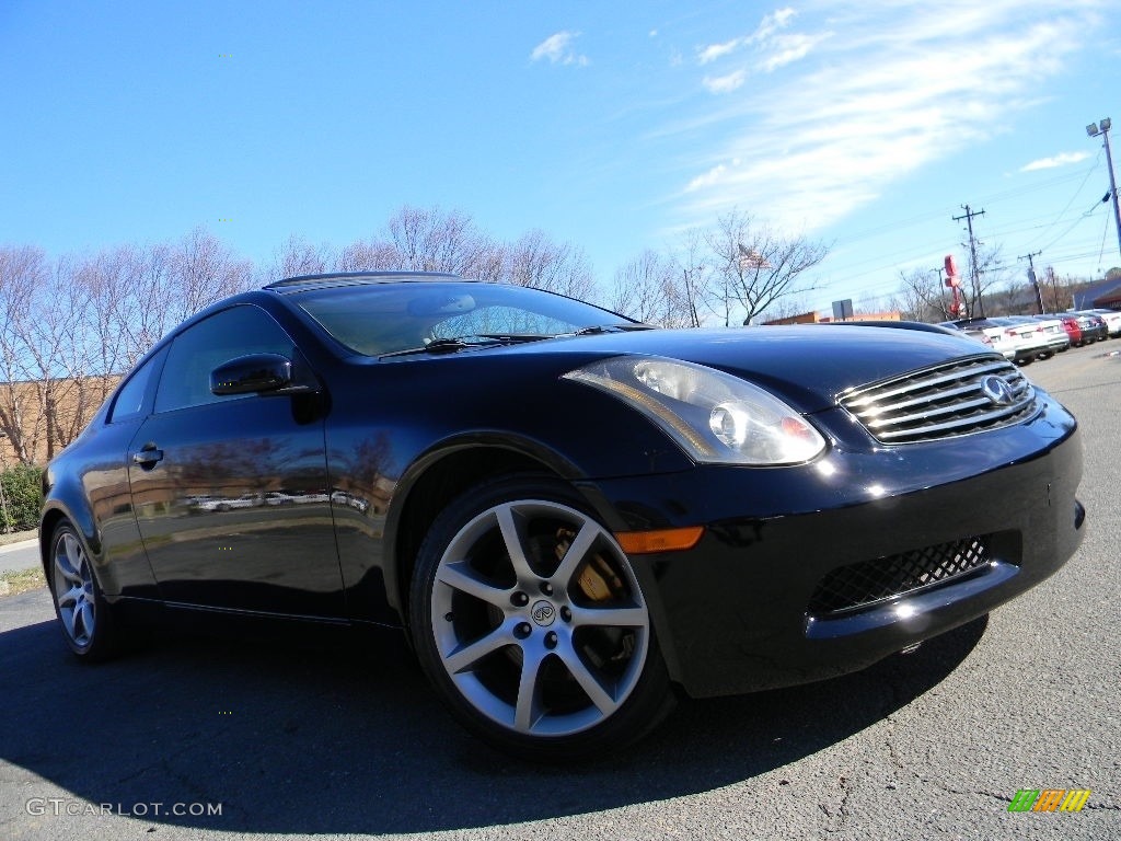 2003 G 35 Coupe - Black Obsidian / Willow photo #2