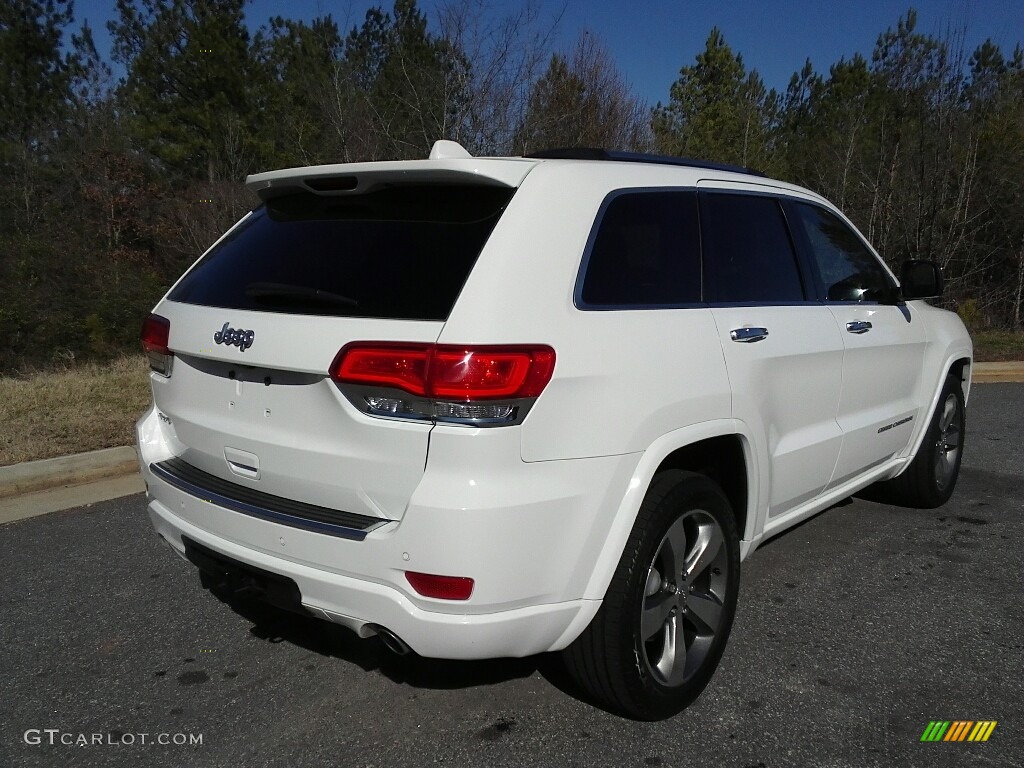 2014 Grand Cherokee Overland 4x4 - Bright White / Overland Vesuvio Indigo Blue/Jeep Brown photo #6
