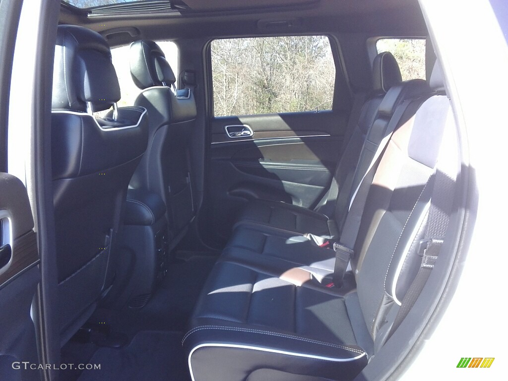 2014 Grand Cherokee Overland 4x4 - Bright White / Overland Vesuvio Indigo Blue/Jeep Brown photo #12