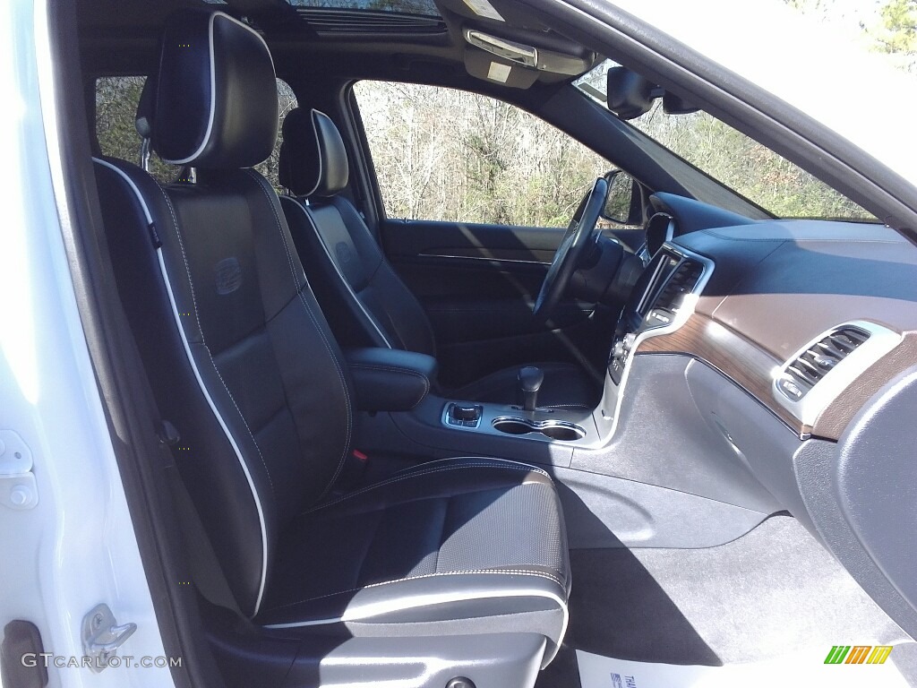 2014 Grand Cherokee Overland 4x4 - Bright White / Overland Vesuvio Indigo Blue/Jeep Brown photo #13