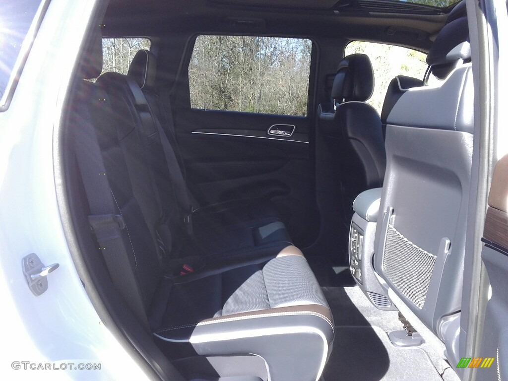 2014 Grand Cherokee Overland 4x4 - Bright White / Overland Vesuvio Indigo Blue/Jeep Brown photo #14