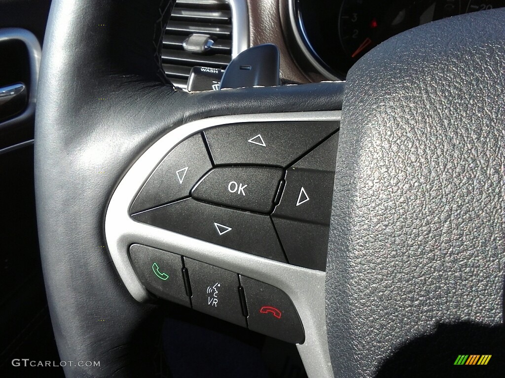 2014 Grand Cherokee Overland 4x4 - Bright White / Overland Vesuvio Indigo Blue/Jeep Brown photo #16