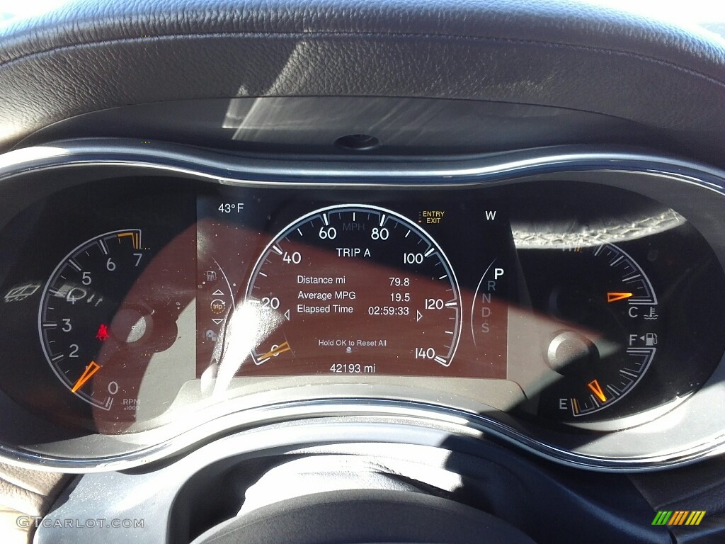 2014 Grand Cherokee Overland 4x4 - Bright White / Overland Vesuvio Indigo Blue/Jeep Brown photo #18