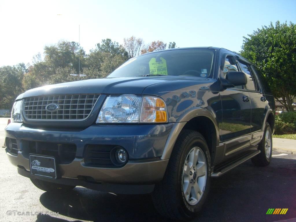 2003 Explorer Eddie Bauer - Medium Wedgewood Blue Metallic / Medium Parchment Beige photo #7