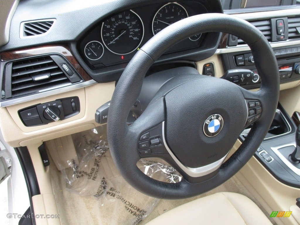 2014 3 Series 328i xDrive Sedan - Alpine White / Venetian Beige photo #15