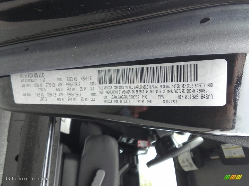 2017 Wrangler Sport 4x4 - Black / Black photo #21