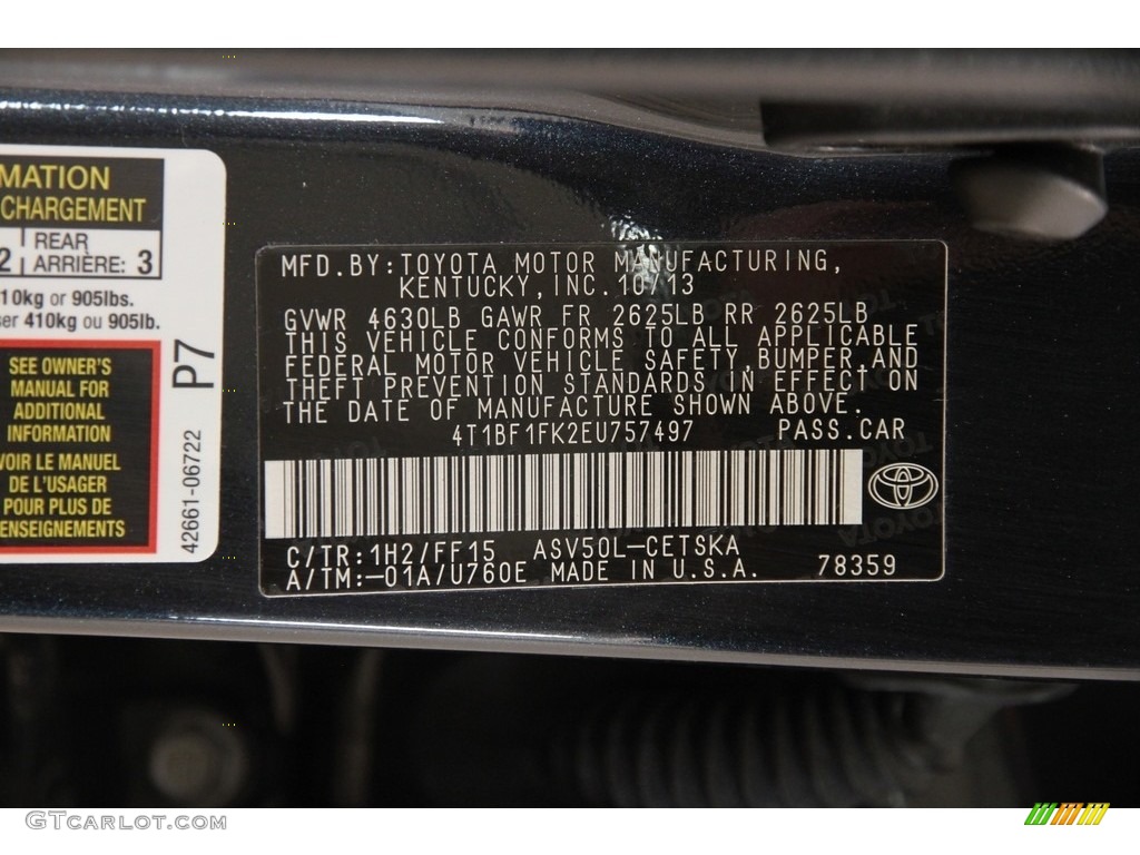 2014 Camry SE - Cosmic Gray Metallic / Black/Ash photo #18