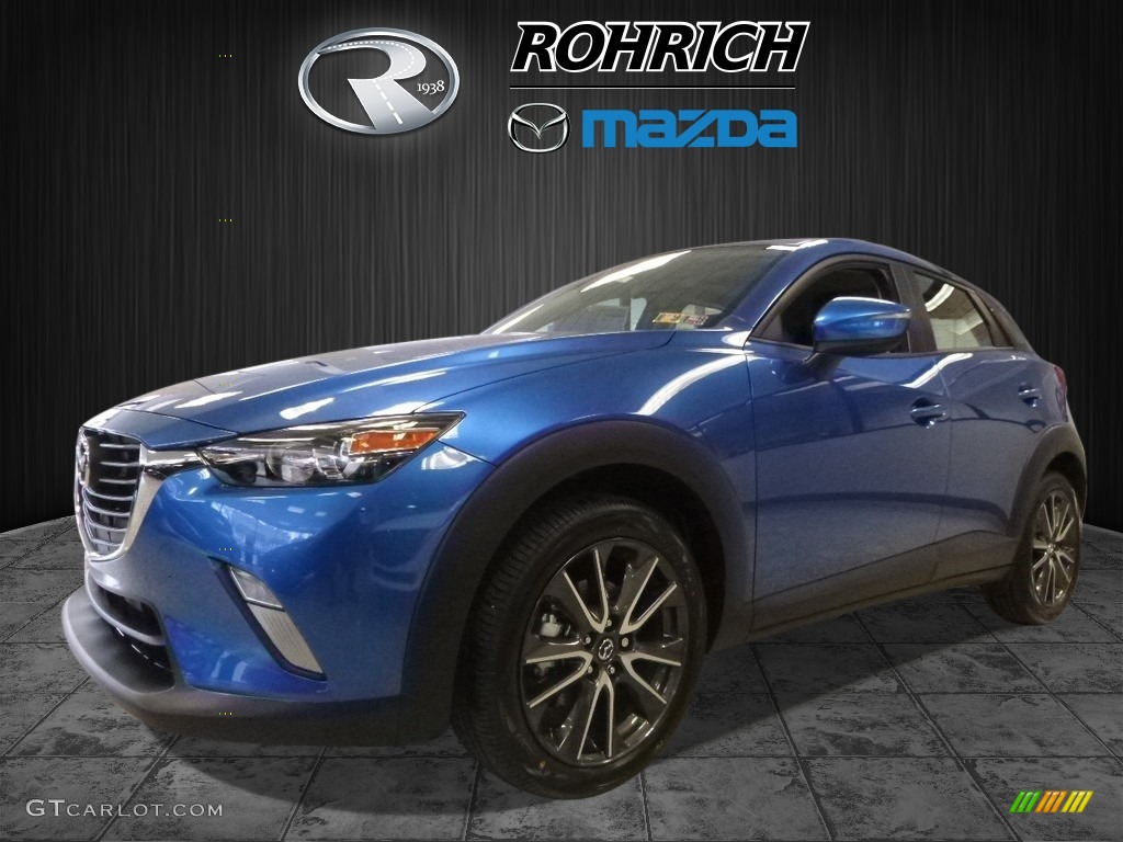 2017 CX-3 Touring AWD - Dynamic Blue Mica / Black photo #4