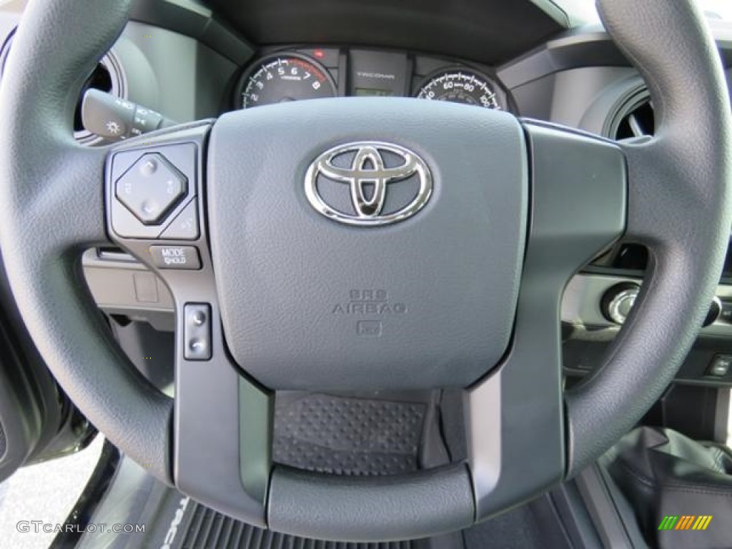 2017 Toyota Tacoma SR Access Cab 4x4 Cement Gray Steering Wheel Photo #118590406