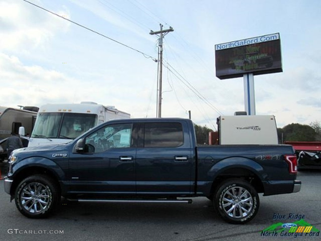 2017 F150 XLT SuperCrew 4x4 - Blue Jeans / Earth Gray photo #2