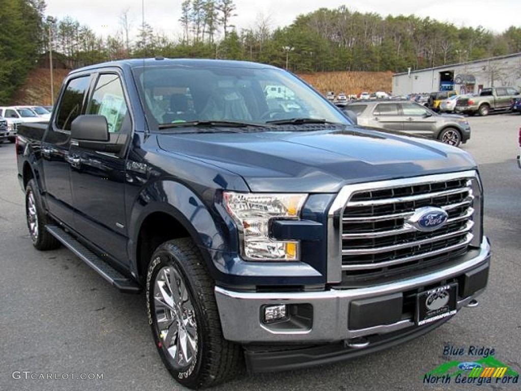 2017 F150 XLT SuperCrew 4x4 - Blue Jeans / Earth Gray photo #7