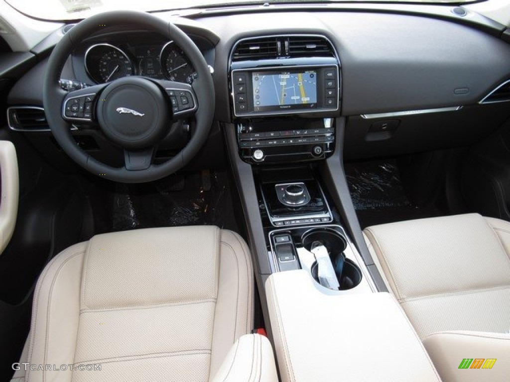 2017 Jaguar F-PACE 35t AWD Prestige Latte w/Espresso Dashboard Photo #118592083