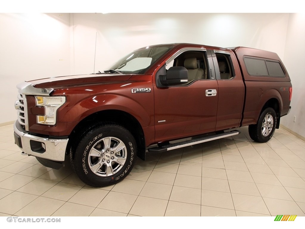 2016 F150 XLT SuperCab 4x4 - Bronze Fire / Medium Light Camel photo #3