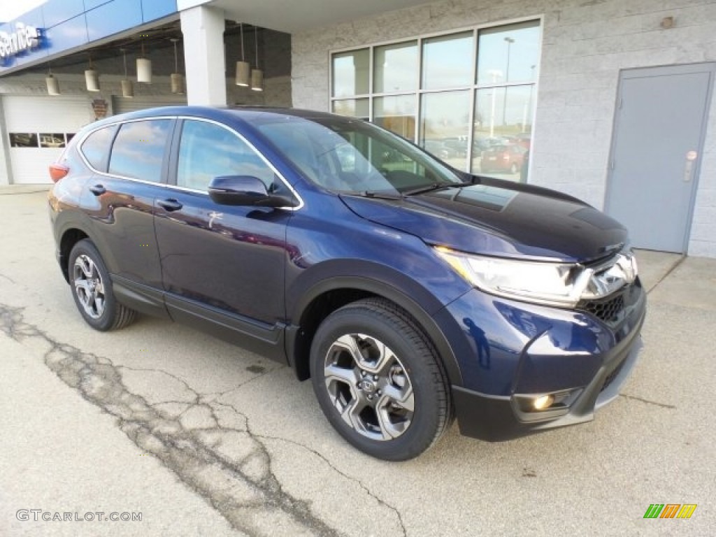 2017 CR-V EX AWD - Obsidian Blue Pearl / Gray photo #1