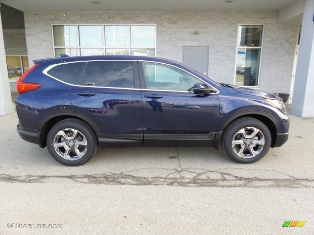 2017 CR-V EX AWD - Obsidian Blue Pearl / Gray photo #2