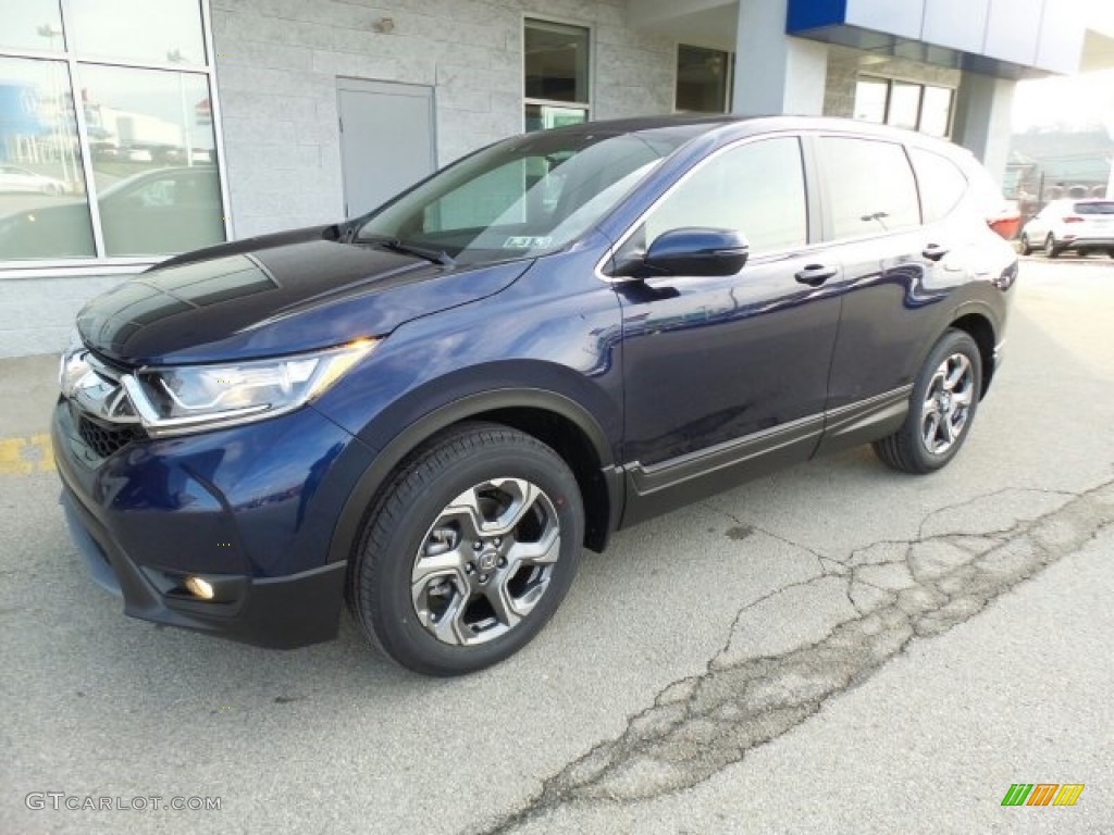 2017 CR-V EX AWD - Obsidian Blue Pearl / Gray photo #5
